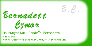 bernadett czmor business card